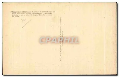 Plougaec-Daoulas - Calvaire del 1602 (Lato Sud) — L'Altare, Santa Veronique, Il Portamento della Croce, San Lou, L'Ultima Cena, Il Lavaggio dei Piedi — Verso