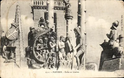 Pleyben - Inferno e Limbo — escultura monumental — Coleção Carrez A., Brest