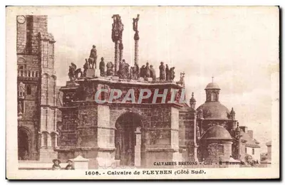 Calvário de Pleyben (Lado Sul) — Calvários Bretões — editor Hamonic, St-Ba