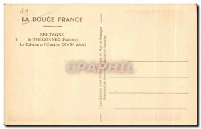 St-Thégonnec — O Calvário e o Ossuário (século XVII) — Edições d'Art YVON, Paris — Verso
