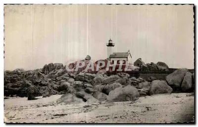 Bilhete postal antigo Brignogan Plages (Finistère) O Farol de Ponzusval