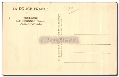 St-Thégonnec — A Igreja (século XVI) — Les Éditions d'Art Yvon, Paris — Verso