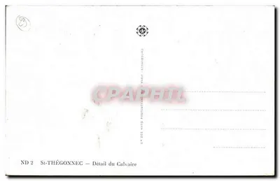 St-Thégonnec — Detalhe do Calvaire — Éditeur : Les Arts Photographique — Paris — Verso