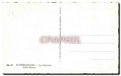 St-Thégonnec — O Calvário — editor Cle des Arts Photocinétiques, Paris — Verso