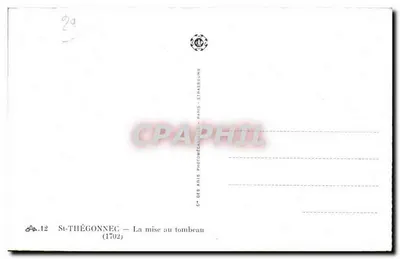 La mise au tombeau — scène religieuse — C° des Anis Photomécanique, Strasbourg — Verso