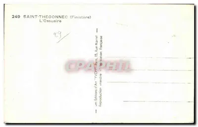 Saint-Thégonnec — O Ossuário — Edições de Arte 'YVON' Paris — Verso
