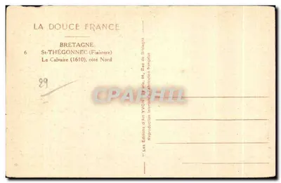 O Calvaire (1610) — St-Thégonnec (Finistère), lado Norte — Edição d'Art Yvon — Verso