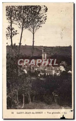 Bilhete postal antigo Saint Jean du Doigt Vista Geral