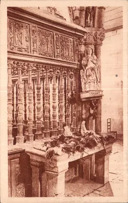 Altar de Saint-Herbot — Estátua de madeira do séc. XV — Editor Lévy, Paris