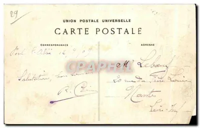La Roche de Saint-Guénolé — miejsce, gdzie 8 października 1870 roku zniknęły pięć ofiar — Zbiór Villard, Quimper — Rewers