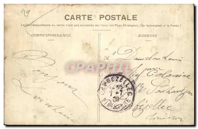 Penmarch - Les Rochers de St Guénolé, où furent enlevées les cinq victimes le 8 Octobre 1870 — Collection Villard, Quimper — Verso