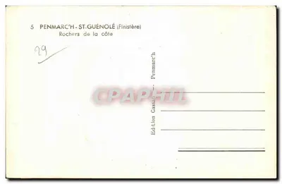 Penmarc'h-St-Guénolé — Skaliste wybrzeże — Wydawnictwo Cassan — Rewers