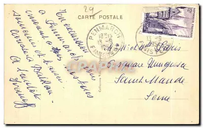 Penmarch - A Roche de Saint-Guénolé, onde foram levadas as cinco vítimas, em 8 de Outubro de 1870 — JOB, n° 278 — Verso