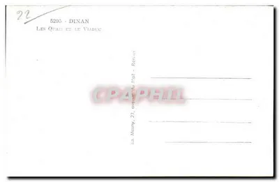 Dinan — Os quais e o viaduto — Editor E.J. Mesny, 27, avenue du Mail - Rennes — Verso