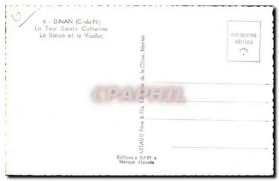 Dinan (C.-du-N.) — A Torre Santa Catarina e o Viaduto — Edições Gaby — Verso