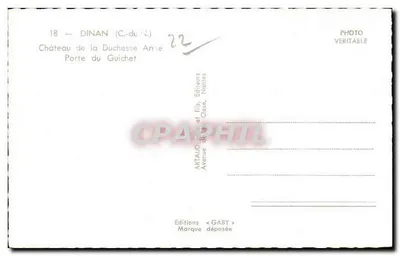 Castelo da Duquesa Ana — Porta do Guichet — Edições Gaby, Nantes — Verso