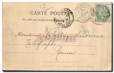 Dinan — Widok z placu Księżnej Anny — G F. Zbiór Germain fils, Saint-Hilaire — Rewers