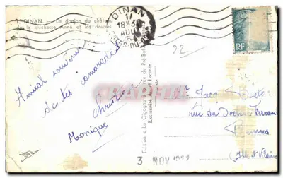 Castillo de Dinan — La Cigogne — Edición La Cigogne — Reverso