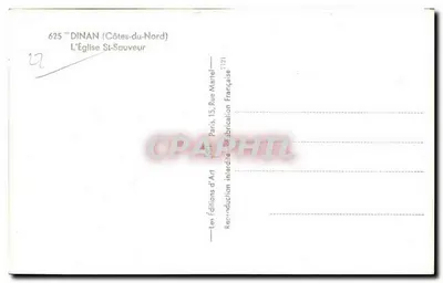 Dinan (Côtes-du-Nord) — Katedra św. Zbawiciela — Éditions d'Art — Rewers