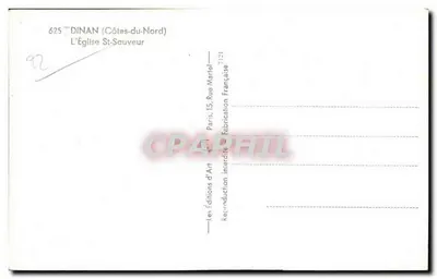 Dinan (Côtes-du-Nord) — La Chiesa di San Salviatore — Edizioni d'Arte — Verso