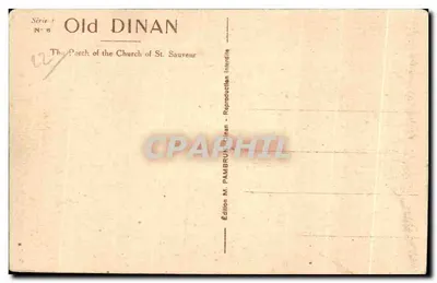 Dinan — Portal fasady katedry św. Zbawiciela — Wydawnictwo M. Pambrun — Rewers