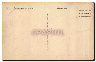 Tarjeta postal antigua Portal de la Iglesia de San Salvador en Dinan — Reverso