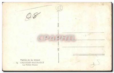 Château-Régnault (Ardennes) — A Ponta Rocha — editor Real-Fr. Paris, n°59 — Verso