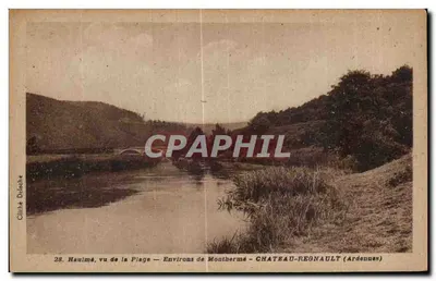 Haulmé visto da Praia — Arredores de Monthermé — CHATEAU-REGNAULT (Ardennes)