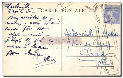 Valee da Meuse — Vista geral do Castelo Regnault-Bogny — Editor não identificado, n° 552 — Verso