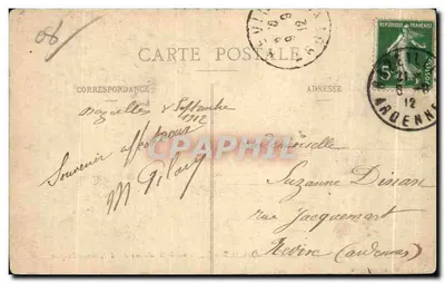 Bazeilles — Ruínas da Casa de M. Ibomas-Friquet após a Batalha — Suzaine filho, editor Sedan, n°16 — Verso