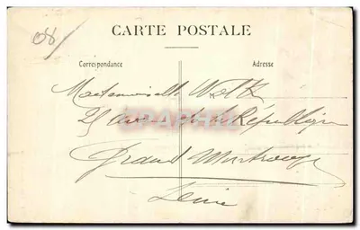 Bilhete postal antigo Bazeilles Ossuário Guerra de 1870 — Verso
