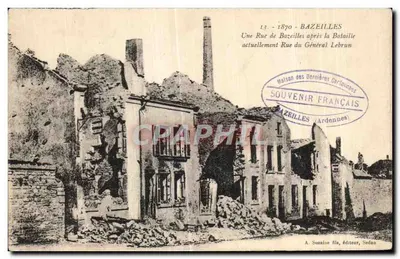 Bazeilles - Uma Rua após a Batalha de Sedan - A. Suzaine filho, editor Sedan