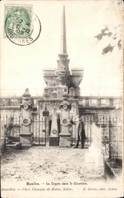 Bazeilles — A Cripta no Cemitério — E. Genin, editor, Sedan