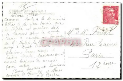 Viviers-sur-Rhône — Haus der Bischofsköpfe — anonymer Verleger — Rückseite