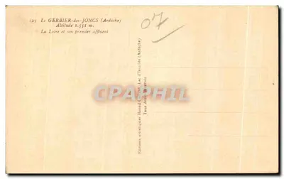 Le Gerbier-des-Joncs — A Loire e seu primeiro afluente — Edições Artísticas de Issailles — Verso