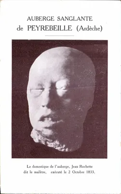 Cabeça de Jean Rochette — servo executado em Peyrebeille (Ardèche)