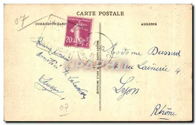 Lalouvesc (Ardèche), 1.050 m. nad poziomem morza — Bardzo przyjemny letni pobyt. — Widok południowy. — Rewers