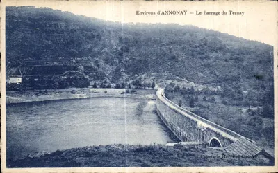 Em torno de ANNONAY — O Barrage do Ternay — Papeterie Hervé et Cie, Annonay