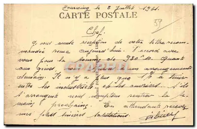 Tourcoing - Stadhuis — reproduktie verboden — L.P. 13 — Achterkant