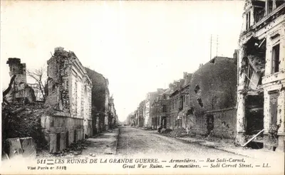 Armentières — Rue Sadi Carnot — Ruínas da Grande Guerra — Visé Paris n° 511