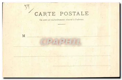 Tarjeta postal antigua Hotel de Ville de Tourcoing — Reverso