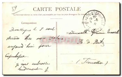Dunkerque — Quai des Hollandais i Basen Handlowy — wydawca P.D. n°131 — Rewers