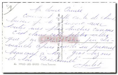 Malo-les-Bains — Place Turenne — Edition J. TOP — Back
