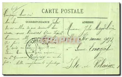 Wejście do klasztoru św. Jana w lesie — Compiègne — LL. — Rewers