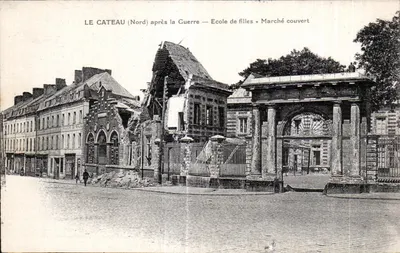 Le Cateau (Nord) na de oorlog — Meisjeschool • Dekselmarkt