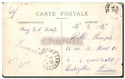 Mouy (Oise) — Velho Castelo dos Senhores de Mouy e de Luís XVIII — Vandonnons, Doucoupil — Verso