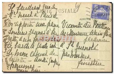 Plessier-de-Roye (Oise) — La Rue du Château avec ruines — éditeur Bourson, Compiègne — Verso