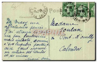 Tracy-le-Val (Oise) — Ruiny Kościoła — Kampania 1914-1915 — Wizyta Paris N° 949 — Rewers