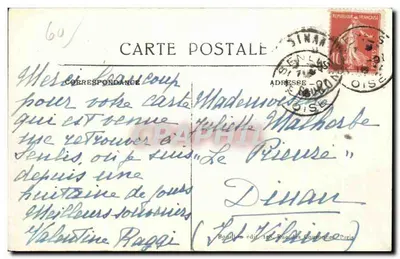 Senlis — Guerra Setembro 1914 — Estação interior e Estação nova — Verso