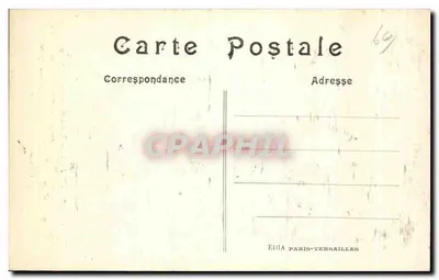 Ruiny spalonych domów w Senlis — Wojna 1914 — Wydawca I.L. — Rewers